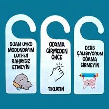 3 Adet Eğlenceli Oda Kapısı Dnd Kartları