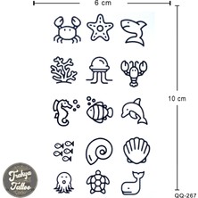 Trakya Tattoo Geçici Dövme 1-2 Hafta Kalıcı Minimal Karışık Dövme