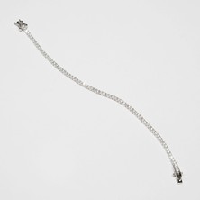 Silvalli 904 - 1,75 mm Su Yolu Dikdörtgen Gümüş Bileklik