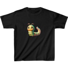 Rawea Fashion Unisex Çocuk Baskılı T-Shirt - Siyah