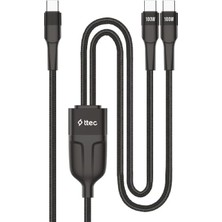 Alumicable Duo Usb-C – 2* Usb-C 100W 150CM Hızlı Şarj Kablosu