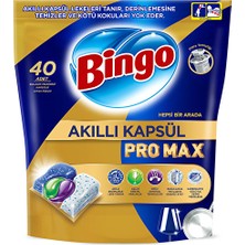 Bingo 2 Adet 40'lı Akıllı Kapsül Pro Max Bulaşık Deterjanı Kötü Kokuları Yok Eden Etkili Formül