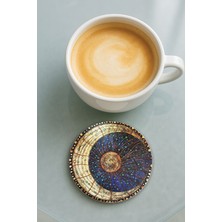 Nurdic Yuvarlak Pleksi Bardak Altlığı Baskı Desenli Tekli Astro