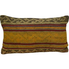 Kilim Antik El Dokuma Lumbar Kilim Kırlent Yastık Kılıfı 0277 - Yeni - Çok Renkli