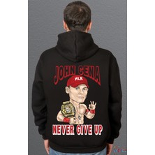 Bumeta Never Give Up John Cena Baskılı Sweetshirt Unisex Kapüşonlu Hoodie