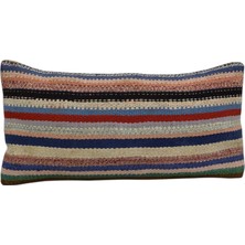 Kilim Antik El Dokuma Lumbar Kilim Kırlent Yastık Kılıfı 0300 - Yeni - Çok Renkli