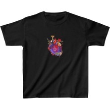 Rawea Fashion Unisex Çocuk Baskılı T-Shirt - Siyah