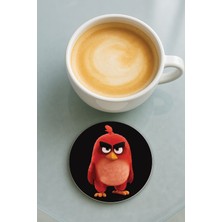 Nurdic Yuvarlak Pleksi Bardak Altlığı Baskı Desenli Tekli Angry