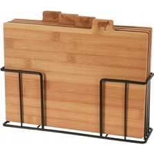 Excellent Houseware 4'lü Bambu Kesme Tahtası Seti - Kahverengi - 28X20X7 cm