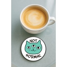 Nurdic Yuvarlak Pleksi Bardak Altlığı Baskı Desenli Tekli Not Normal