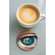 Nurdic Yuvarlak Pleksi Bardak Altlığı Baskı Desenli Tekli Atamın Yansıması