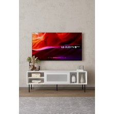 Furnitt Home Umay Panjur Kapaklı Beyaz Tv Ünitesi 120 cm