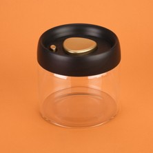 Arow Frasco Vakumlu Saklama Kavanozu - Şeffaf / Siyah - 500 ml