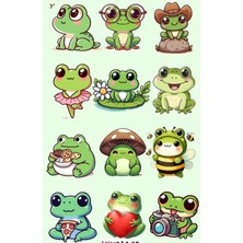 Bsb Kurbağa Telefon Laptop Notebook Tablet Defter Matara Stiker Etiket ST2138