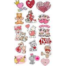 Bsb Aşk Temalı Figürler Telefon Laptop Notebook Tablet Defter Matara Stiker Etiket ST2251