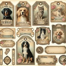 Bsb Köpekler Telefon Laptop Notebook Tablet Defter Matara Stiker Etiket ST2280