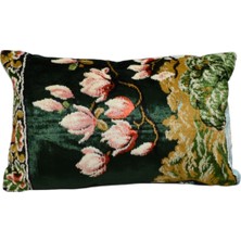Kilim Antik Kadife Lumbar Kilim Kırlent Yastık Kılıfı 0285 - Yeni - Çok Renkli