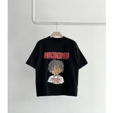 Rawea Fashion Unisex Çocuk Baskılı T-Shirt - Siyah