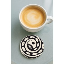 Nurdic Yuvarlak Pleksi Bardak Altlığı Baskı Desenli Tekli Akrabam