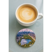 Nurdic Yuvarlak Pleksi Bardak Altlığı Baskı Desenli Tekli Central Park