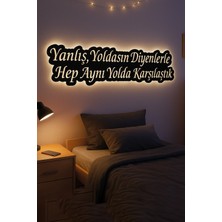 Lucenda LED Işıklı Kişiye Özel Yazılar Dekoratif Tablo Duvar Dekorlu Gece Lambası