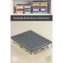 Mikrodalga Uyumlu Saklama Kabı Erzak Kabı Antrasit 1 x 2400ML