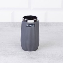 Matmel Home Çizgili Yuvarlak Diş Fırçalık Macunluk - Asorti