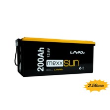 Mexxsun - Inges 12.8 Volt 200 Amper Lityum Akü - 12 Volt 200 Ah 2560 Wh Lifepo4 Akü