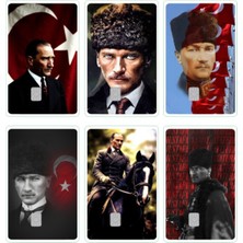 Bsb Kart Kaplama Sticter Etiket 6 Adet Atatürk 60004