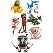 Bsb Brainrot Telefon Laptop Notebook Tablet Defter Matara Stiker Etiket ST2030