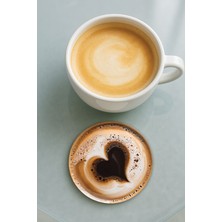 Nurdic Yuvarlak Pleksi Bardak Altlığı Baskı Desenli Tekli Türk Kahvesi