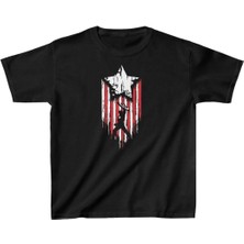 Rawea Fashion Unisex Çocuk Baskılı T-Shirt - Siyah