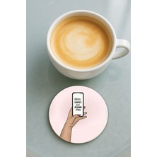 Nurdic Yuvarlak Pleksi Bardak Altlığı Baskı Desenli Tekli Alakadar