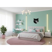 Atagün Nova Minimalist Kedi Silüeti Duvar Süsü | 3D Baskı Genç Odası Dekoru