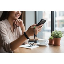 My Strape Siyah Bileklik Telefon El Askısı Tüm Kılıflara Uyumlu