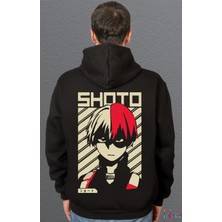 Bumeta Anime Stil Shoto Todoroki Baskılı Sweetshirt Unisex Kapüşonlu Hoodie