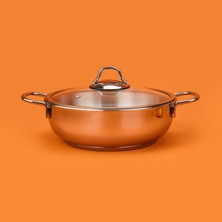 Paslanmaz Çelik Karnıyarık Tenceresi - Gri - 24 cm