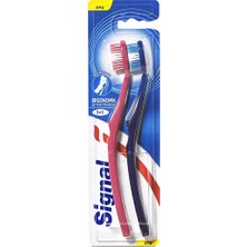 Signal Ergonomik Diş Fırçası Orta Sertlikte 1+1 Seti ile Nazik Bakım Sağlar