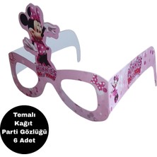 Deniz Parti Minnie Mouse Temalı Kağıt Gözlük 6 Adet Parti Gözlüğü