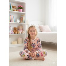 Arya Nisa Kids Kız Çocuk Labubu Karakter Baskılı  %100 Pamuk Mevsimlik Takım