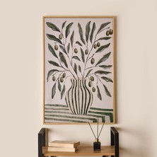 Matmel Deco Green Culture Olive Kanvas Tablo - Yeşil - 90X60 cm