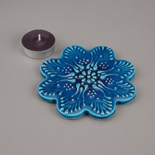Myros Çini Bardak Altlığı - Turkuaz - 11 cm