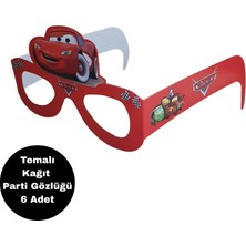 Deniz Parti Cars Temalı Kağıt Gözlük 6 Adet Parti Gözlüğü