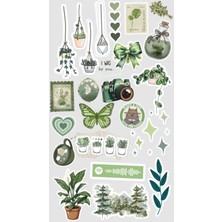 Bsb Popüler Yeşil Telefon Laptop Notebook Tablet Defter Matara Stiker Etiket ST2220