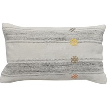 Zehra Abla Halı Yeni El Dokuma Dekoratif Lumbar Kilim Kırlent Yastık Kılıfı 6567