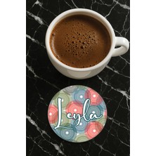 Nurdic Kişiye Özel Isim Yazılı Pleksi Mumluk / Bardak Altlığı Temalı 10X10CM Temalı İSIM45