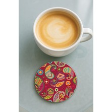 Nurdic Yuvarlak Pleksi Bardak Altlığı Baskı Desenli Tekli China