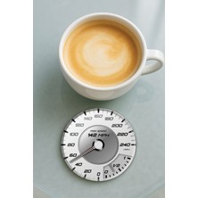 Nurdic Yuvarlak Pleksi Bardak Altlığı Baskı Desenli Tekli Speed