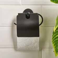 Matmel Lüx Geniş Kapaklı Kağıtlık - Siyah - 13X5X12,3 cm