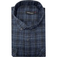 Atilla Özer Büyük Beden Çift Cep Klasik Kışlık Kaşmir Gömlek - 7462